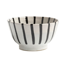 Load image into Gallery viewer, Black & white striped bowl