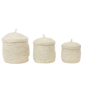 Light mangala storage baskets set of 3