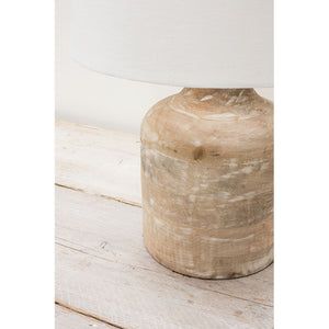 Mango wood table lamp base small