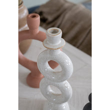 Load image into Gallery viewer, Stoneware candle holder off white