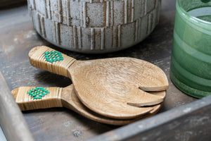 Wooden serving set