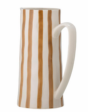 Load image into Gallery viewer, Brown striped stoneware jug