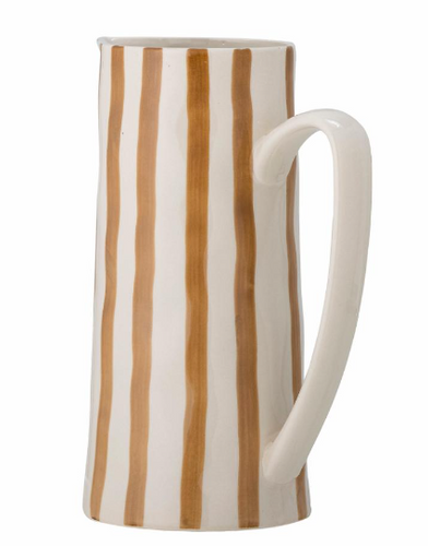 Brown striped stoneware jug