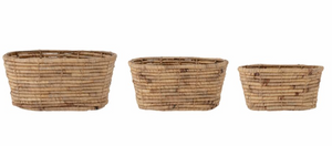 Water hyacinth baskets set of 3