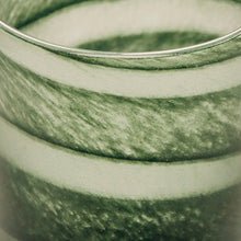 Load image into Gallery viewer, Tea light holder green swirls