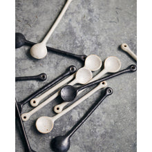 Load image into Gallery viewer, Black stoneware spoon