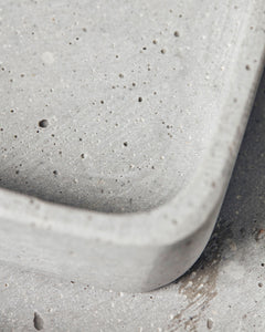 Grey stone trays set of 2