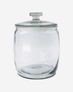 Glass preserving storage jar large