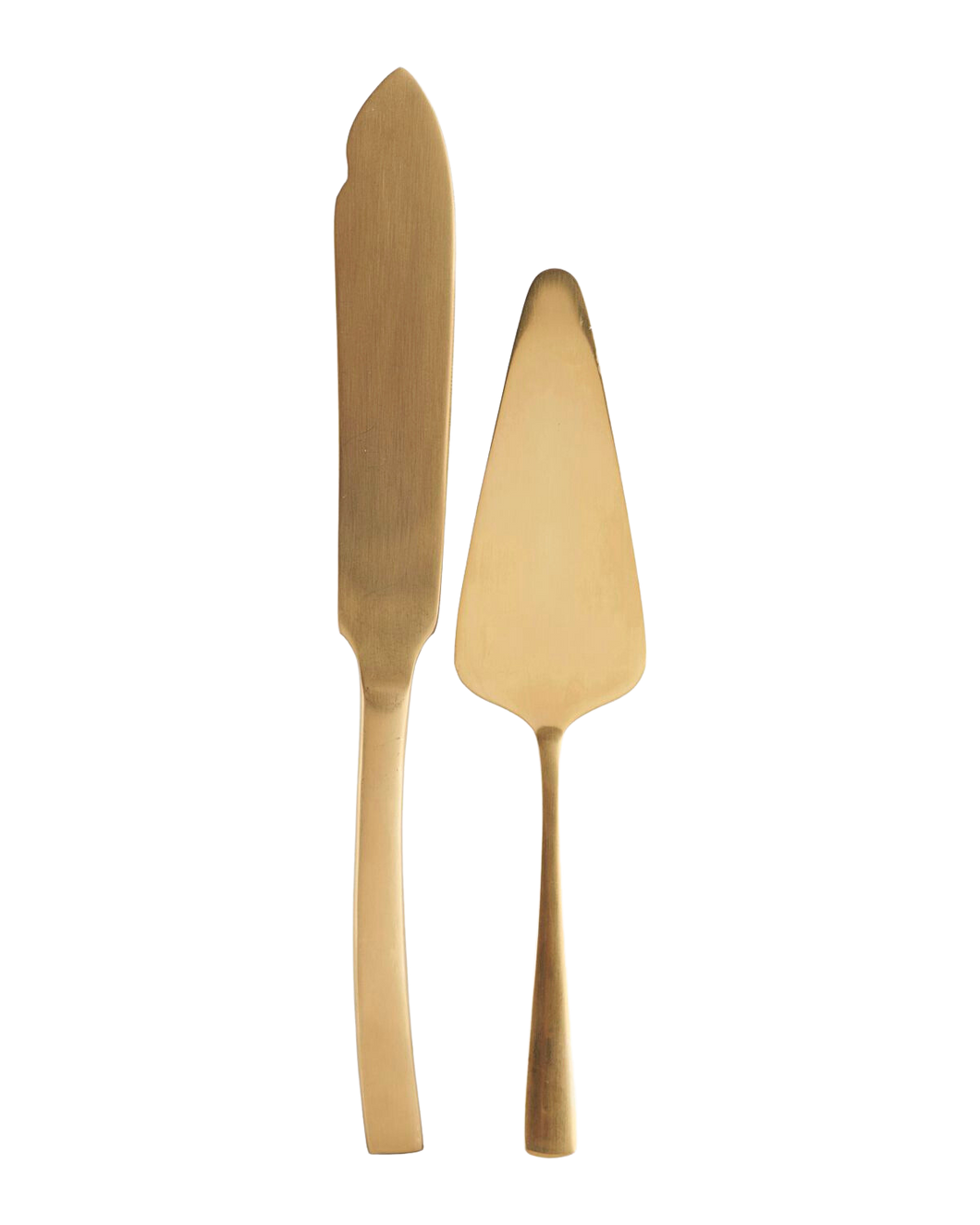 Golden cake servers