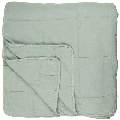 Sage 'vintage' quilt throw 130x180