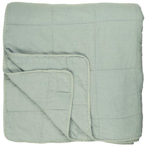 Sage 'vintage' quilt throw 130x180