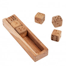 Load image into Gallery viewer, Teak &#39;jade&#39; wooden dice set