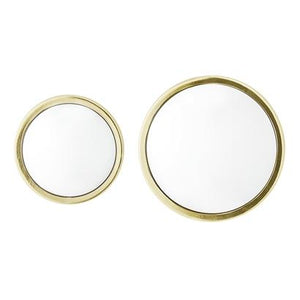 Gold fisheye mirror set of 2