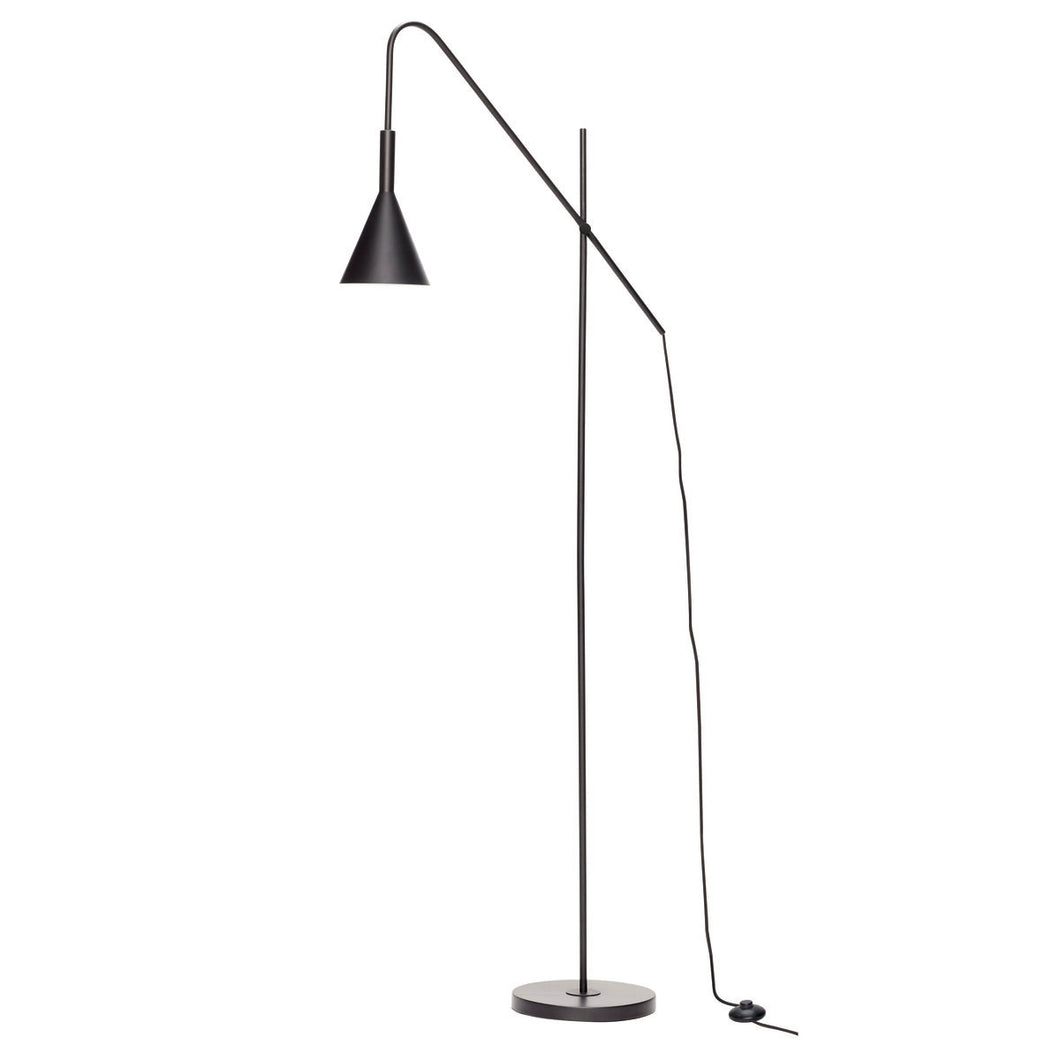 Black iron floor lamp