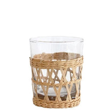 Load image into Gallery viewer, Wicker drinking glass individual 8x8x9.5
