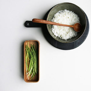 Teak wooden serving spoon