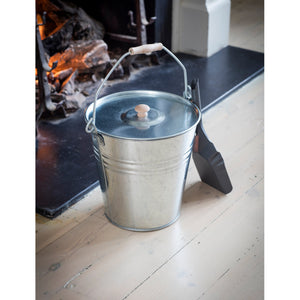 BUCKET WITH LID, GALVANISED STEEL