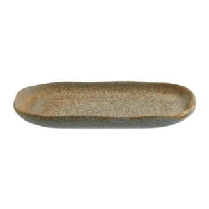 Natural stoneware dish 22.5x15x1.5