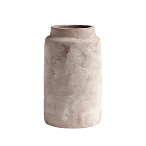 Sand coloured tall pot