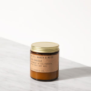 Amber & Moss mini soy jar candle