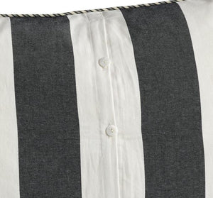 Black and white striped cushion cover 60x60