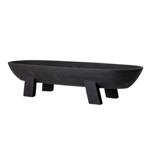 Black mango wood tray on legs