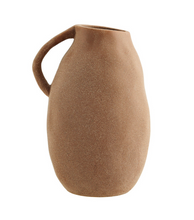 Load image into Gallery viewer, Sandstone stoneware vase with handle medium