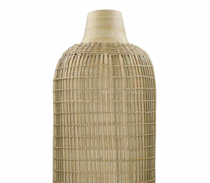 Seagrass and Bamboo tall vase 55cm