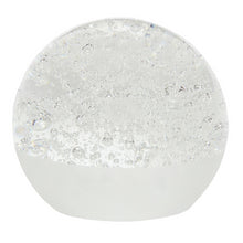 Load image into Gallery viewer, White bubbles glass paperweight