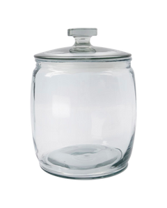 Glass preserving storage jar large