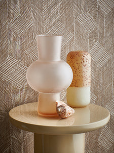 Glass flower vase s matt peach by HKliving