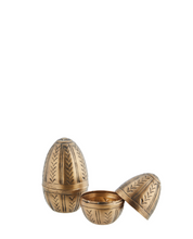 Load image into Gallery viewer, Brass decorative eggs set of 2