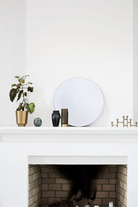 Clear round wall mirror 50cm