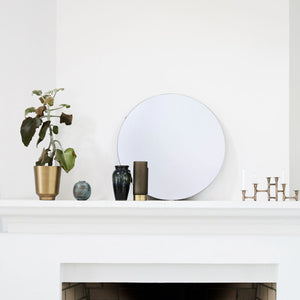 Clear round wall mirror 50cm